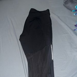 Black Meshed Cropped Lululemon Legging